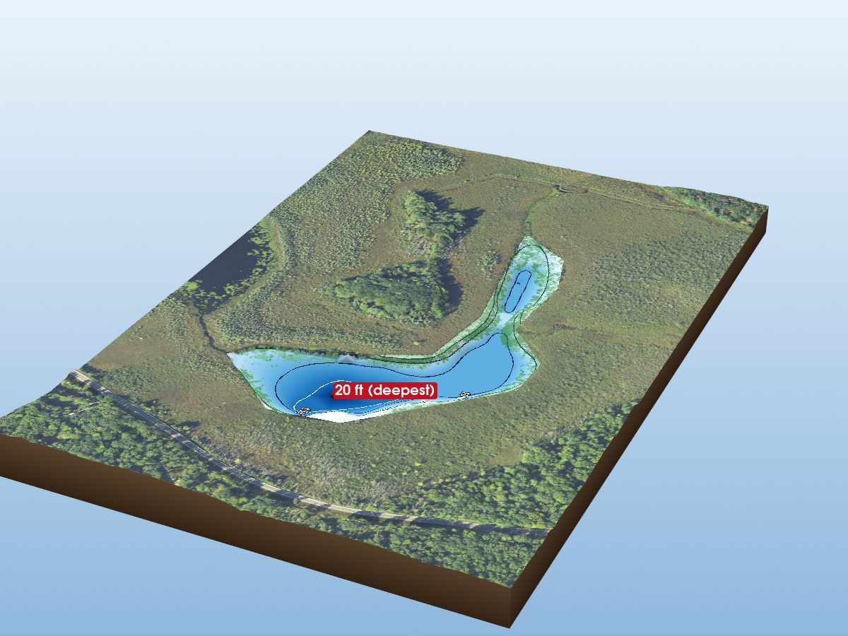 Depth map of Birch Lake