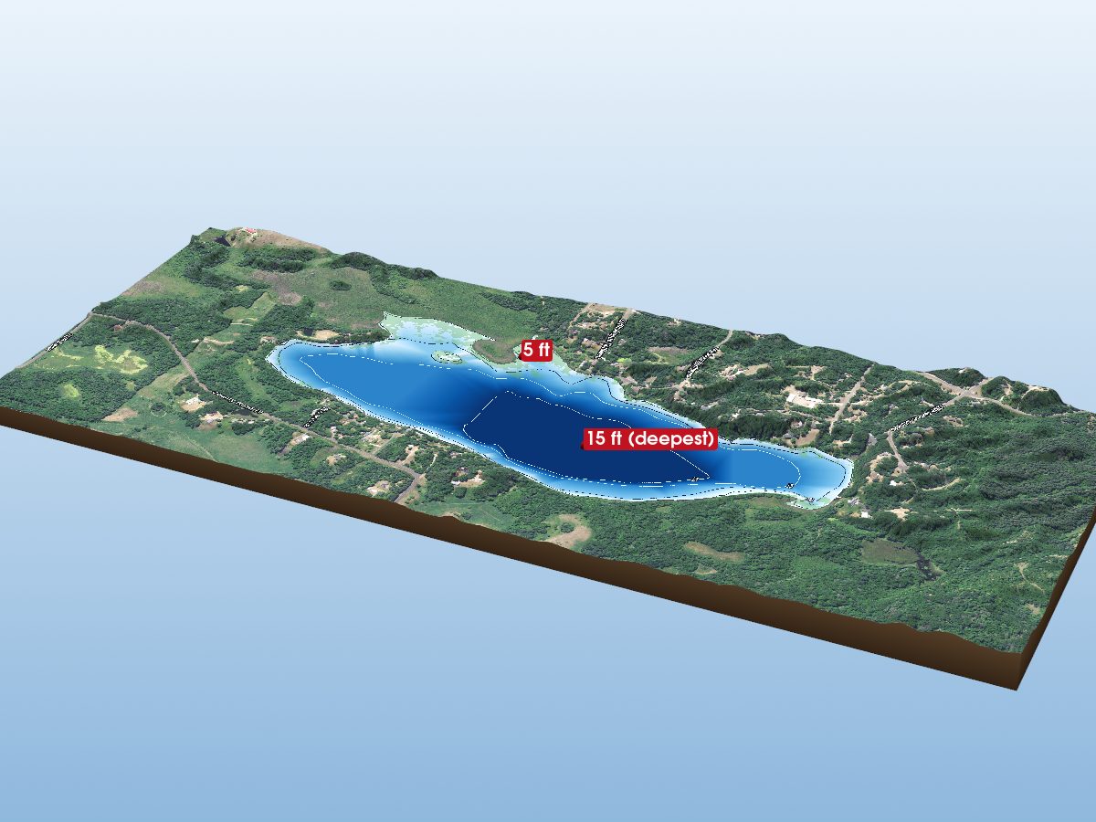 Depth map of Birch Lake