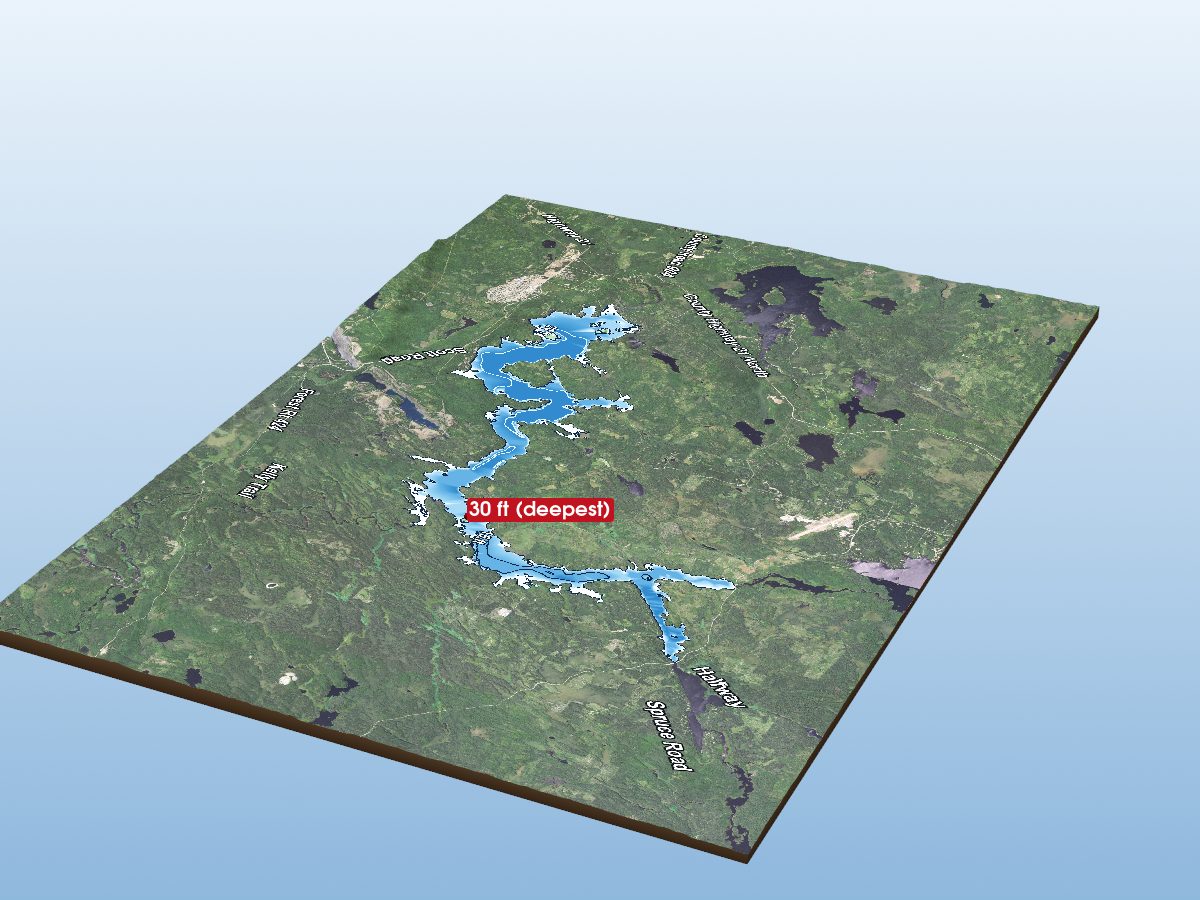 Depth map of Birch Lake