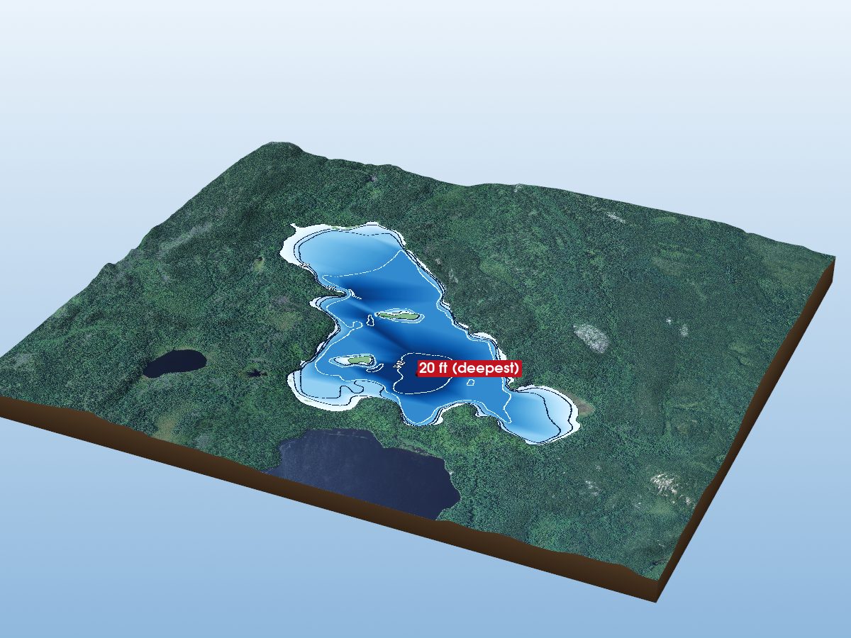 Depth map of Birmingham Lake
