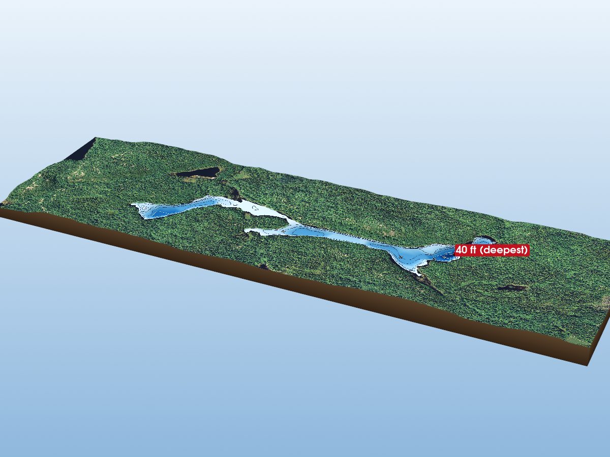 Depth map of Bisect Lake