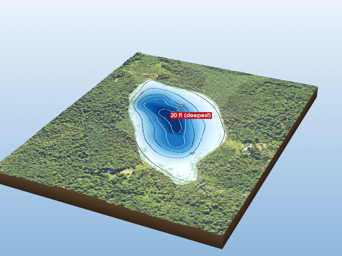 Depth map of Bishop Lake