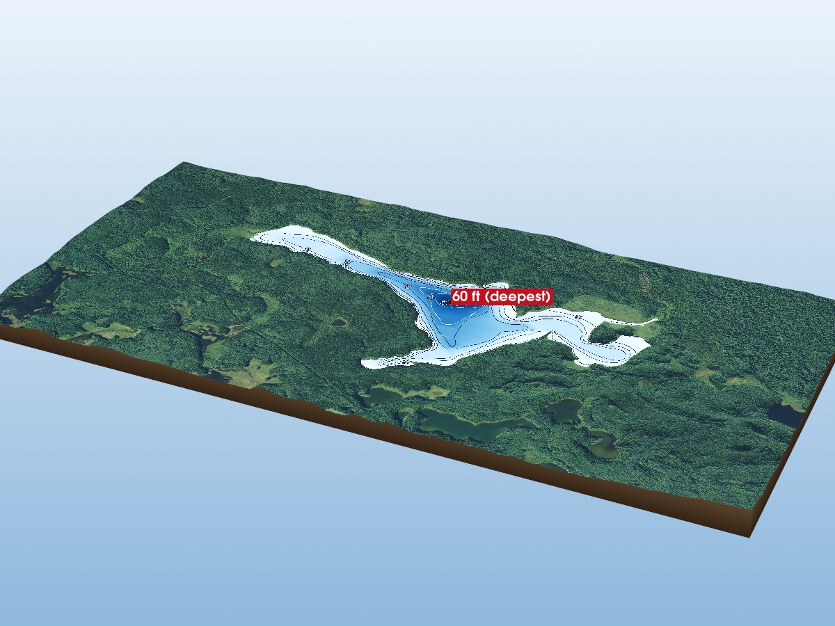 Depth map of Bittern Lake