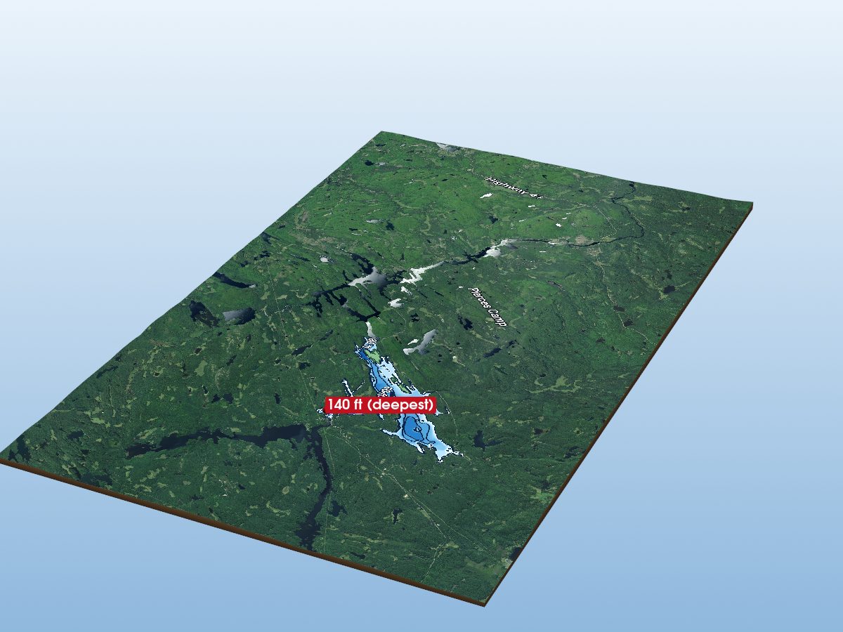 Depth map of Black Donald Lake