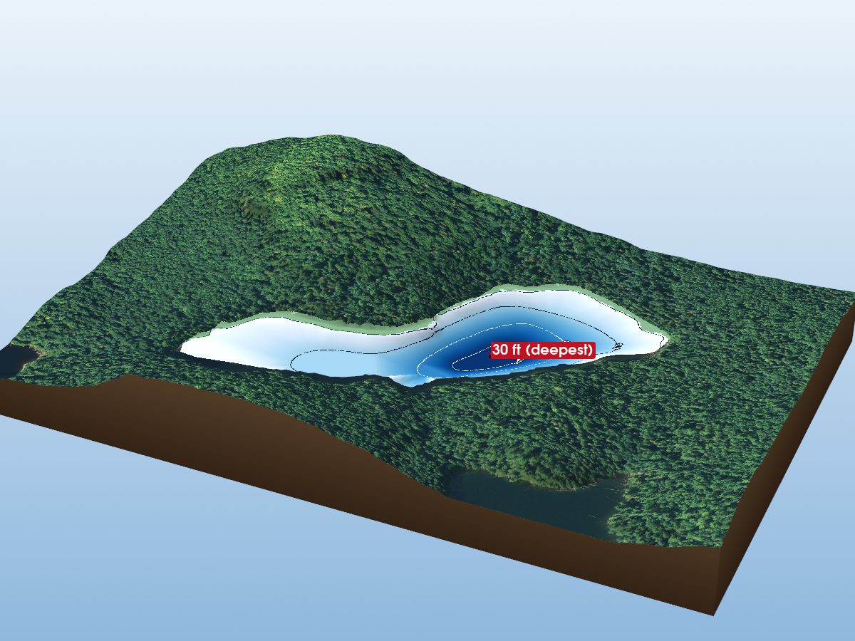 Depth map of Black Lake