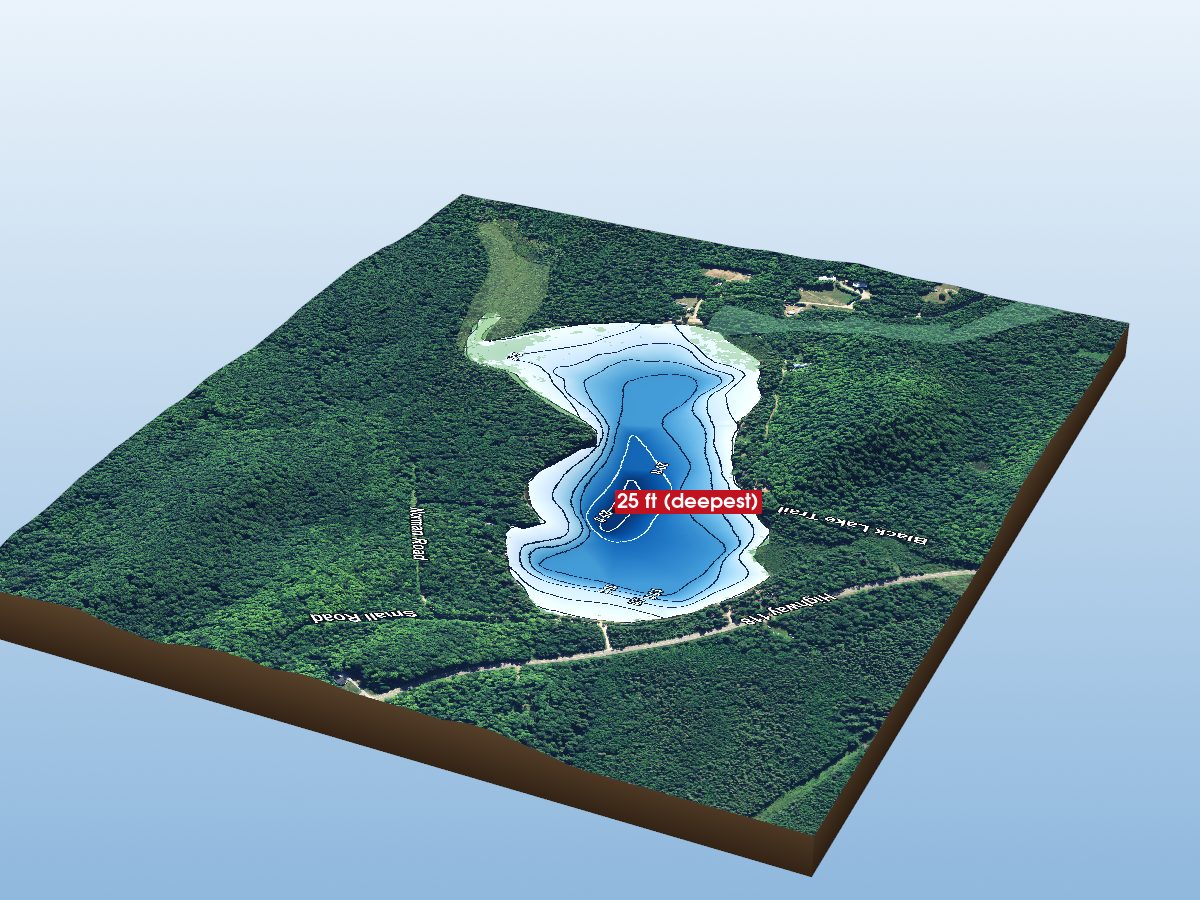 Depth map of Black Lake