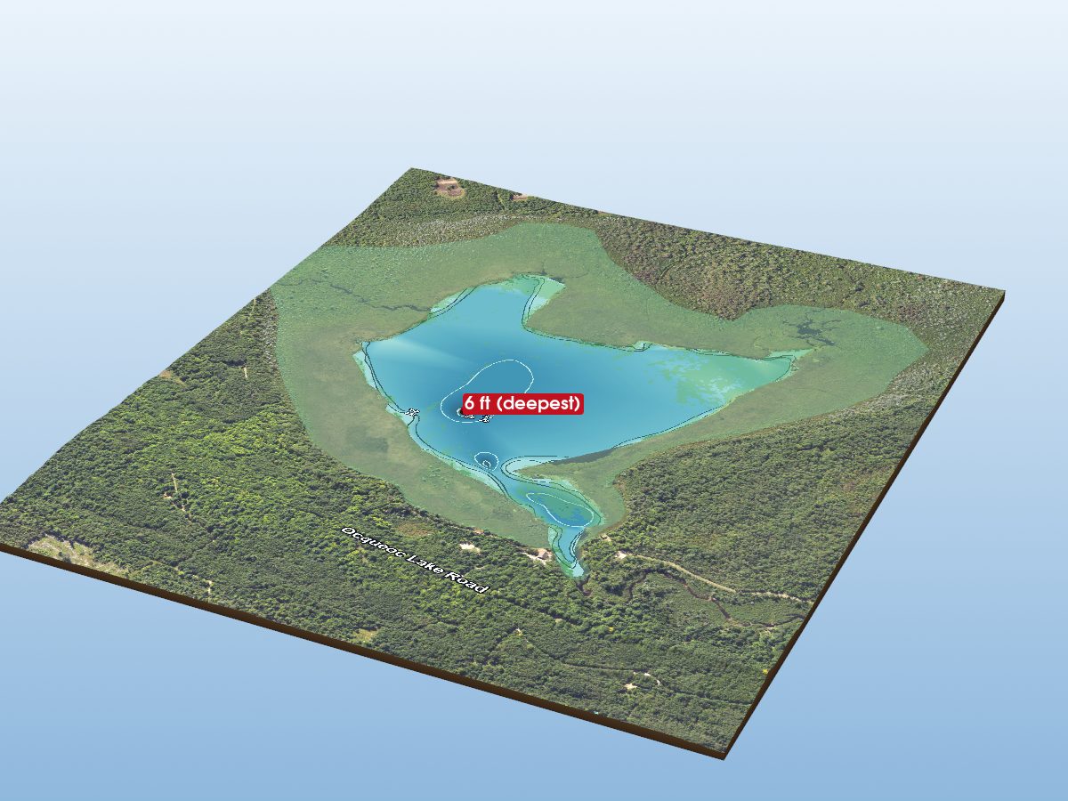 Depth map of Black Mallard Lake