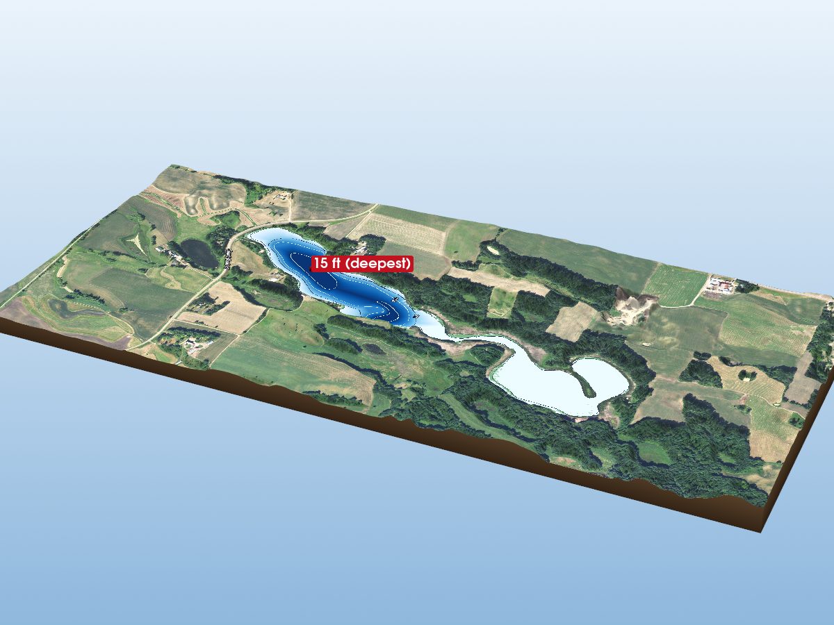 Depth map of Black Oak Lake