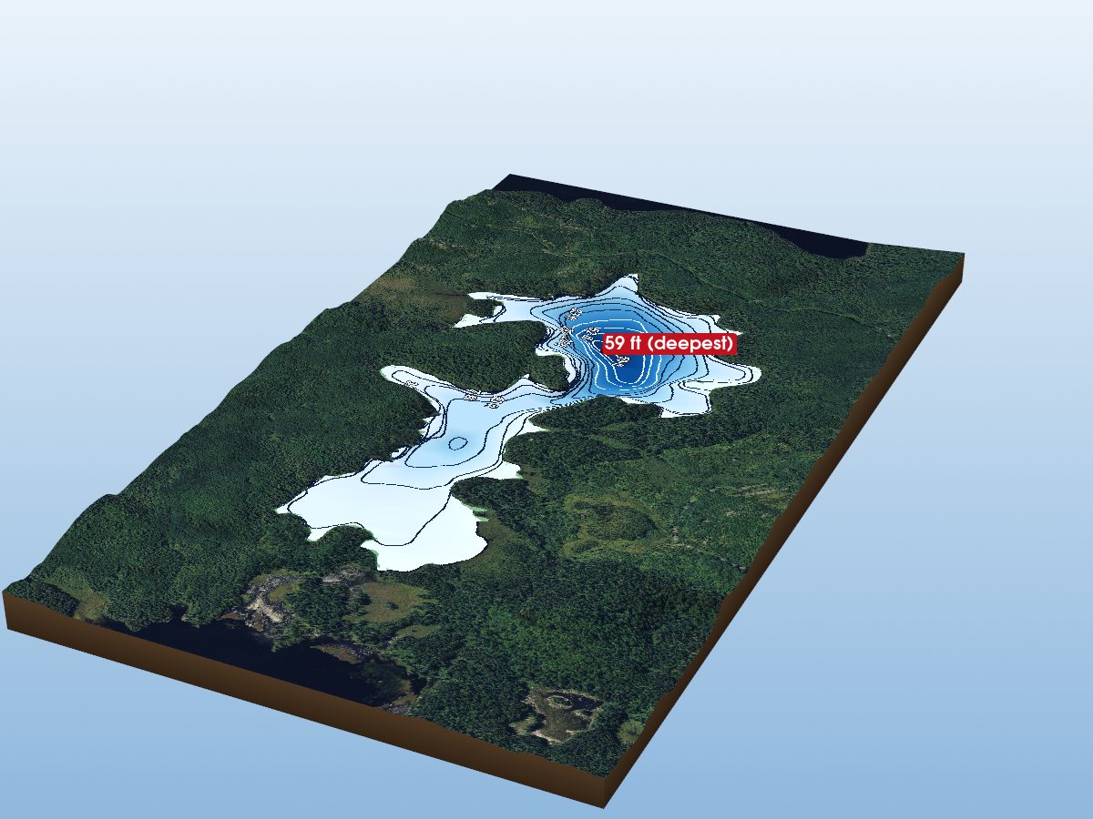 Depth map of Blackburn Lake