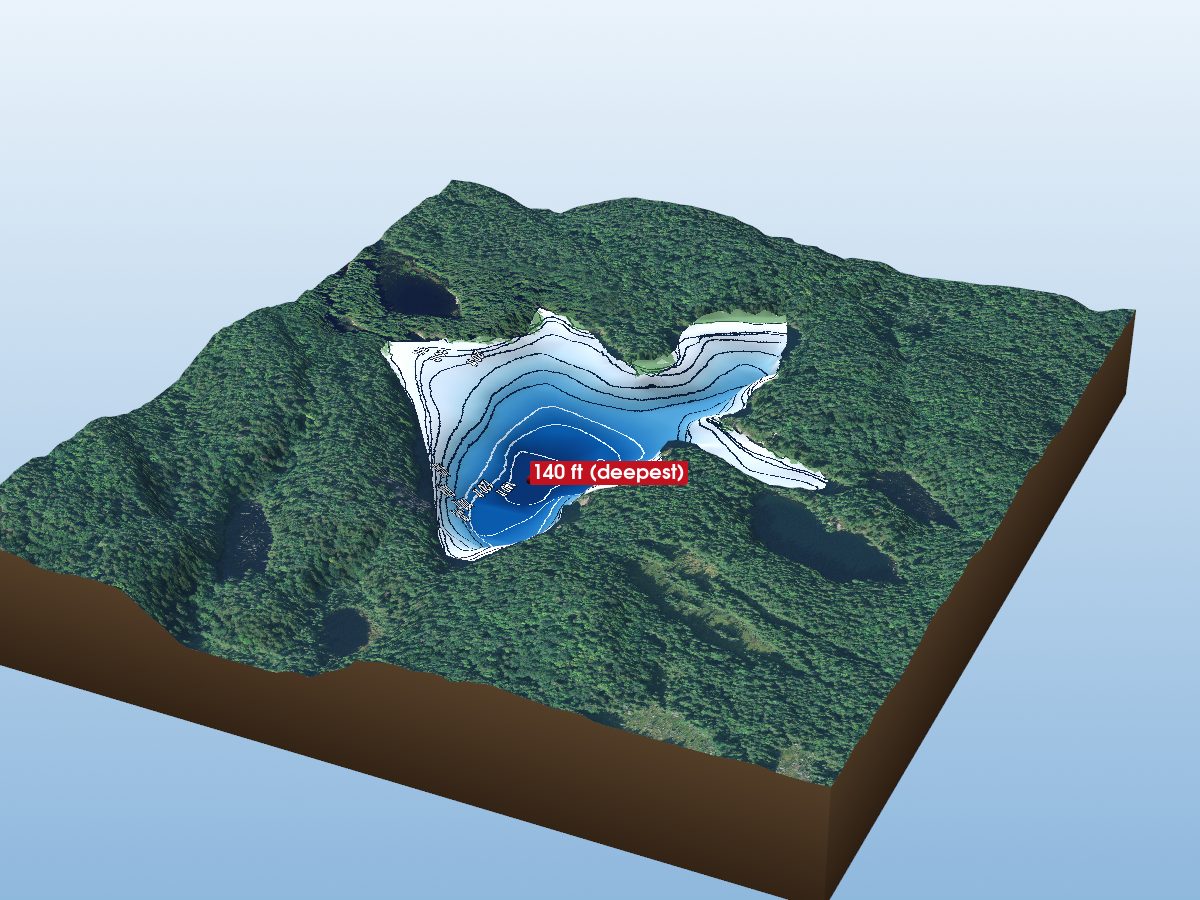 Depth map of Blackcat Lake