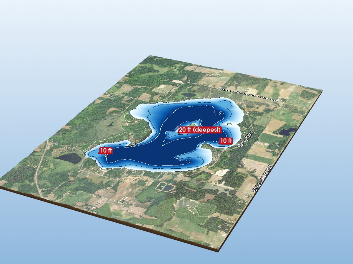 Depth map of Blackduck Lake