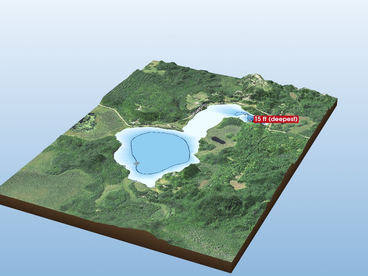 Depth map of Blackface Lake