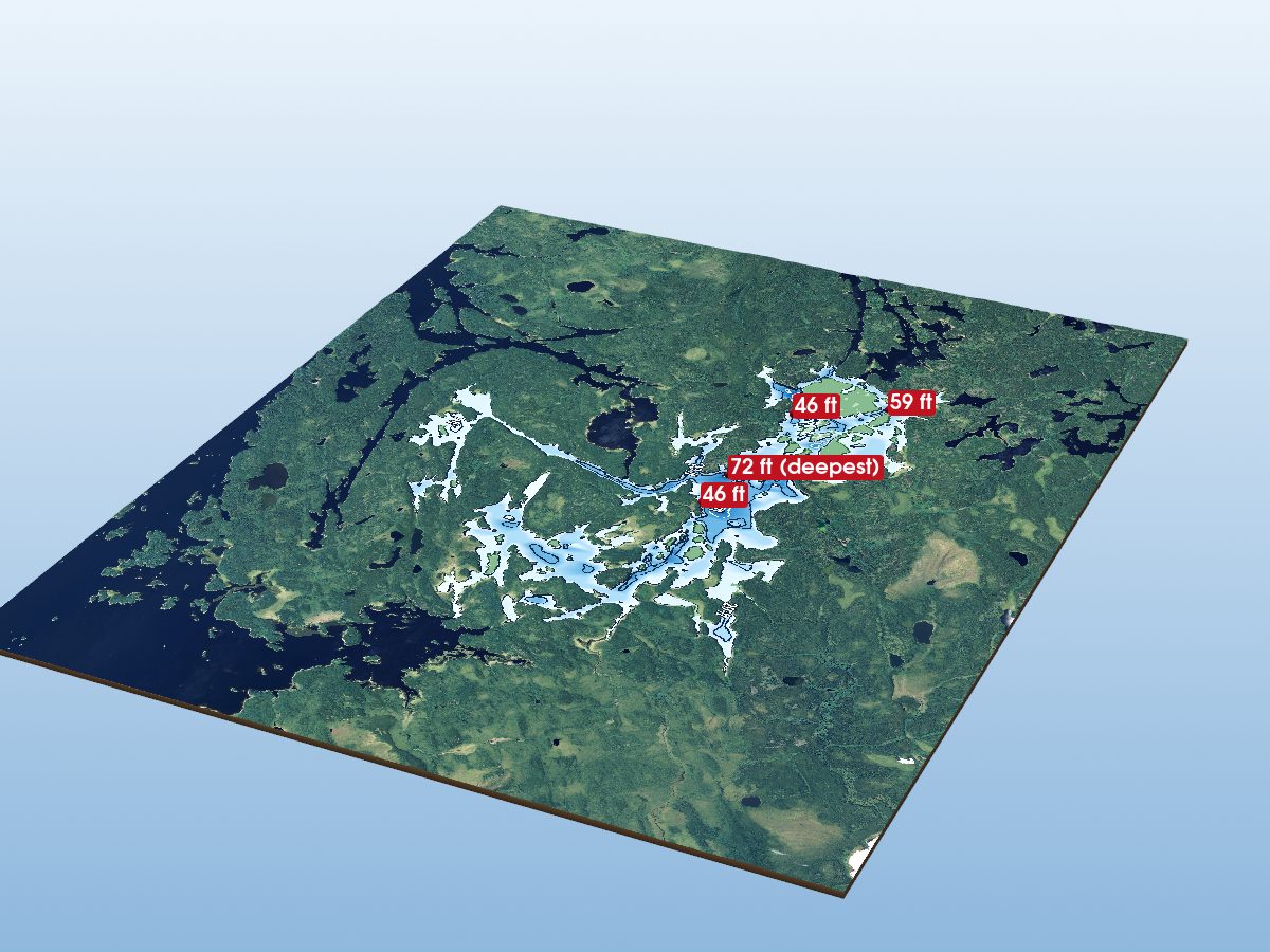 Depth map of Blackstone Lake