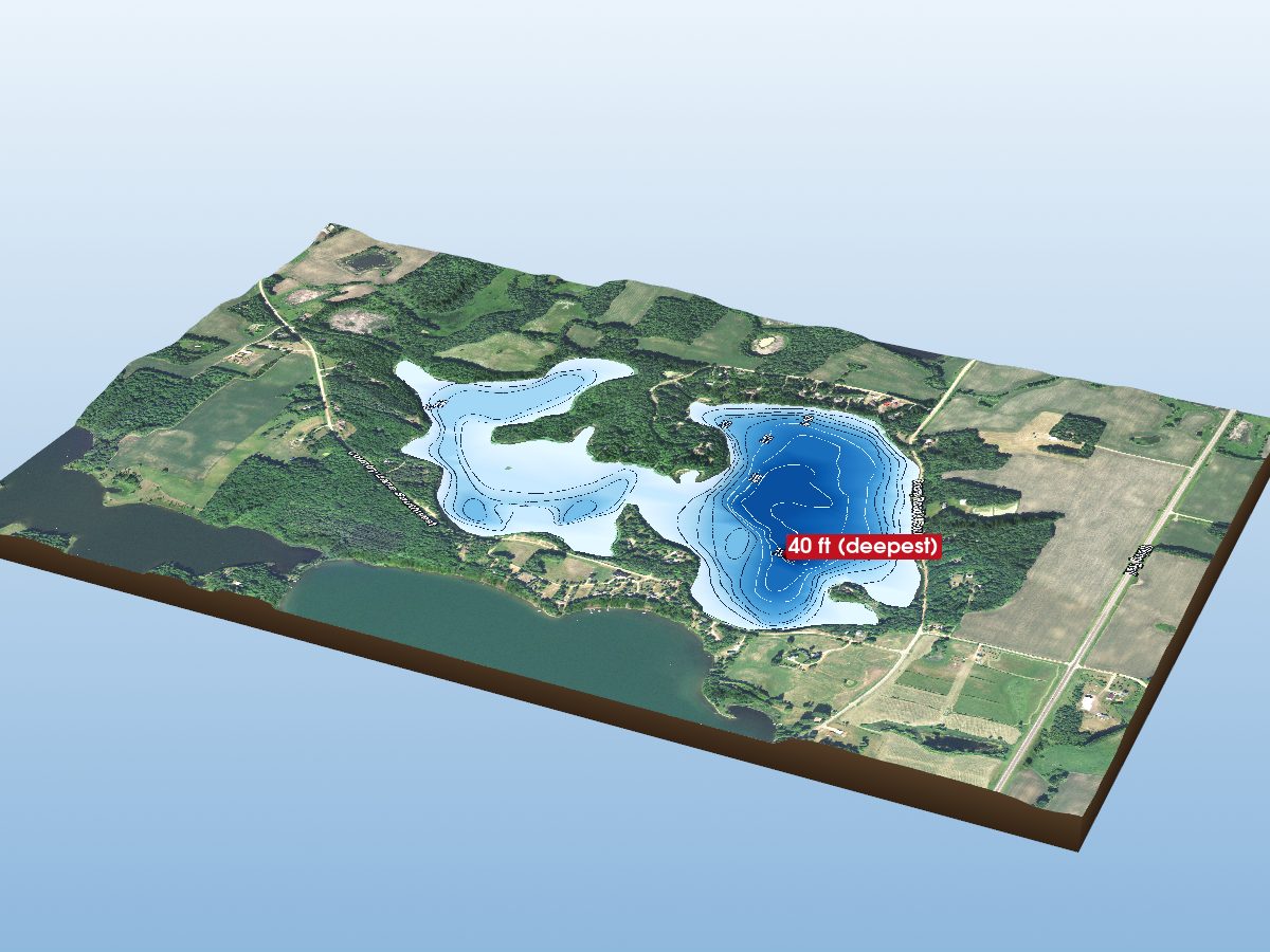 Depth map of Blackwell Lake