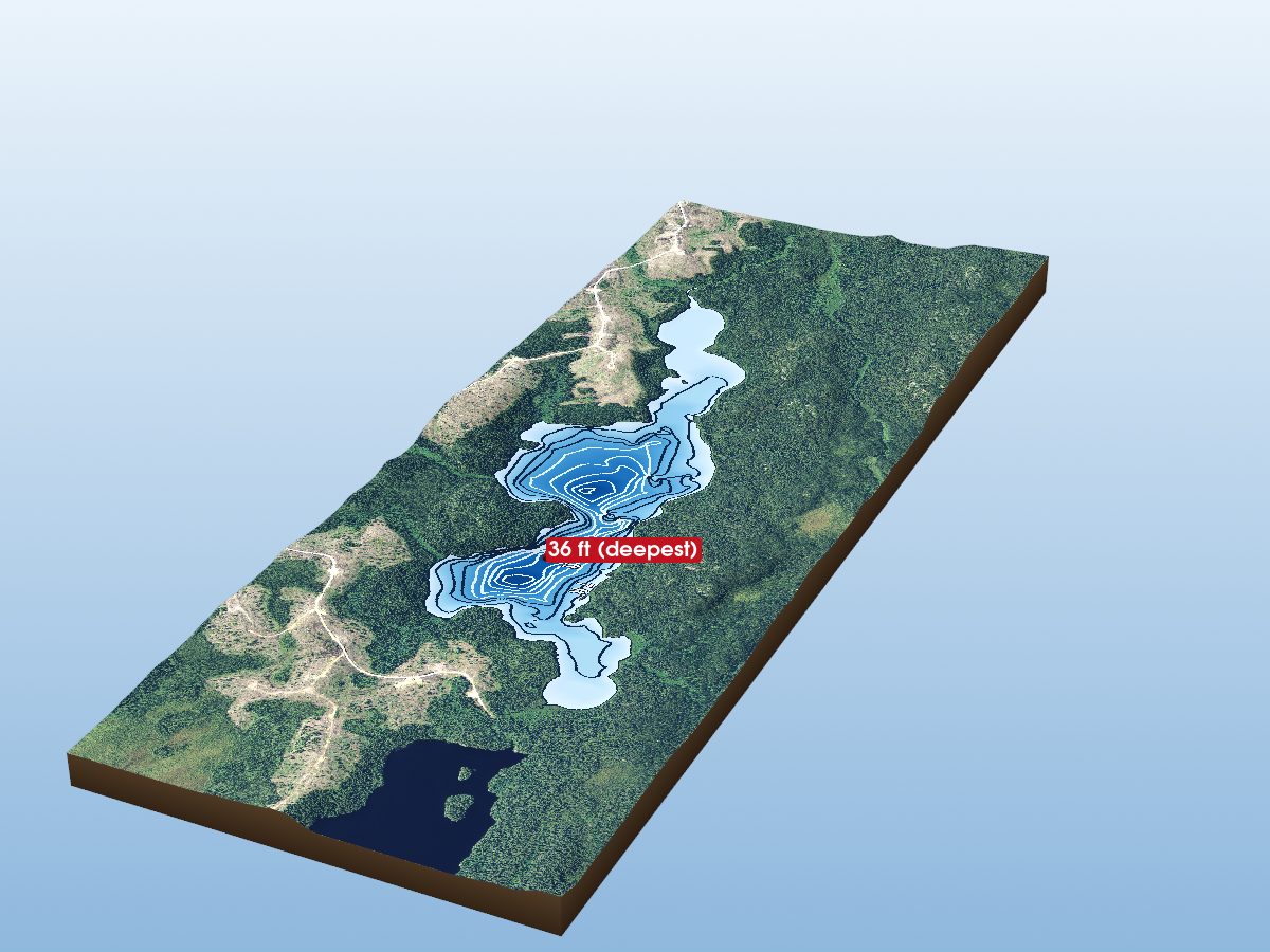 Depth map of Blair Lake