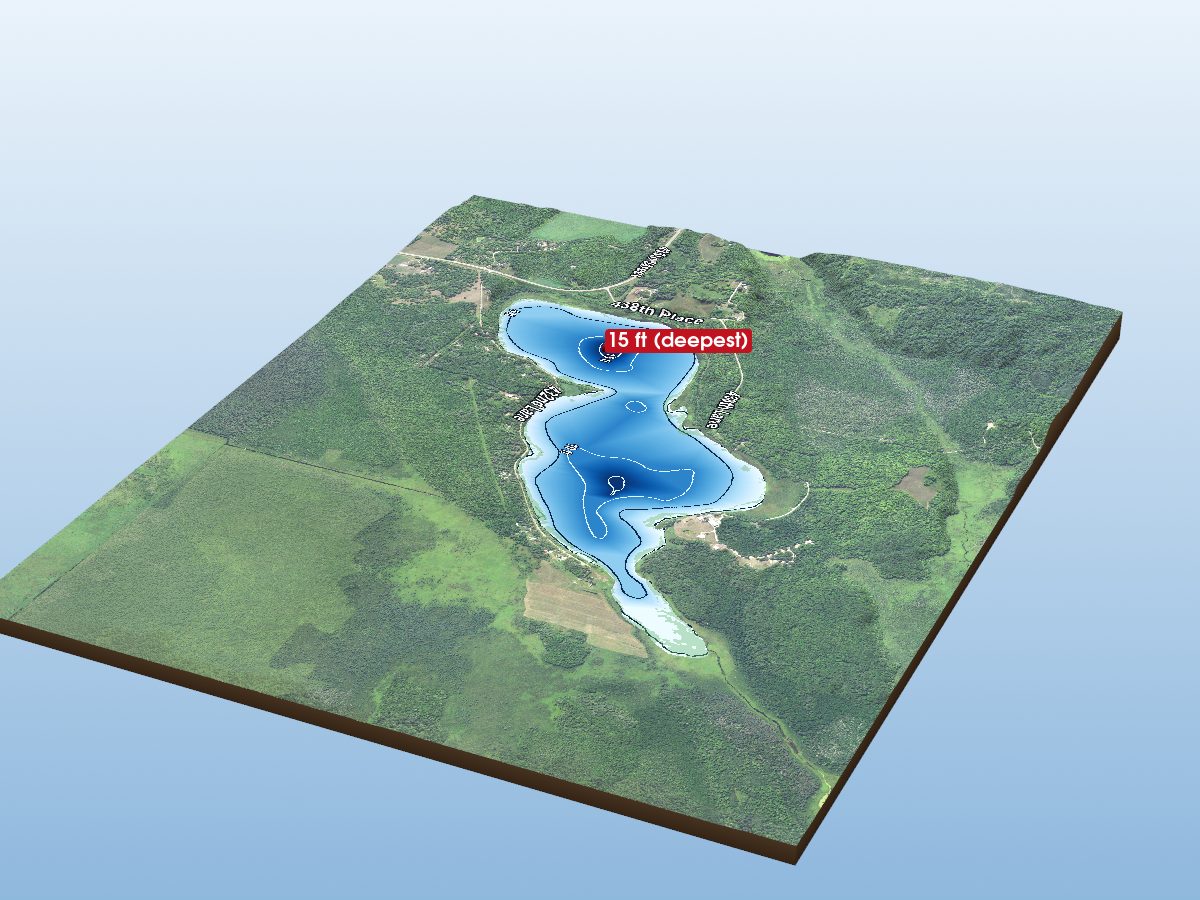 Depth map of Blind Lake