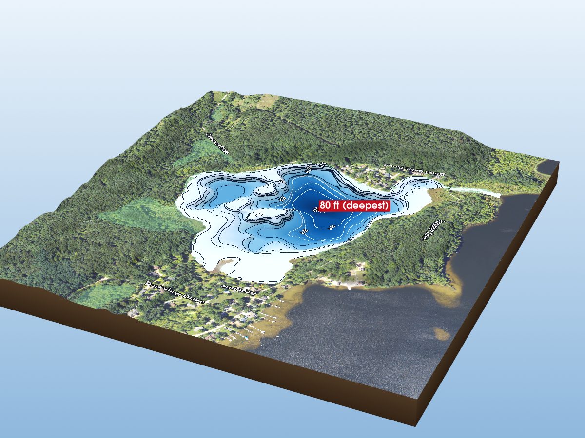 Depth map of Blind Lake