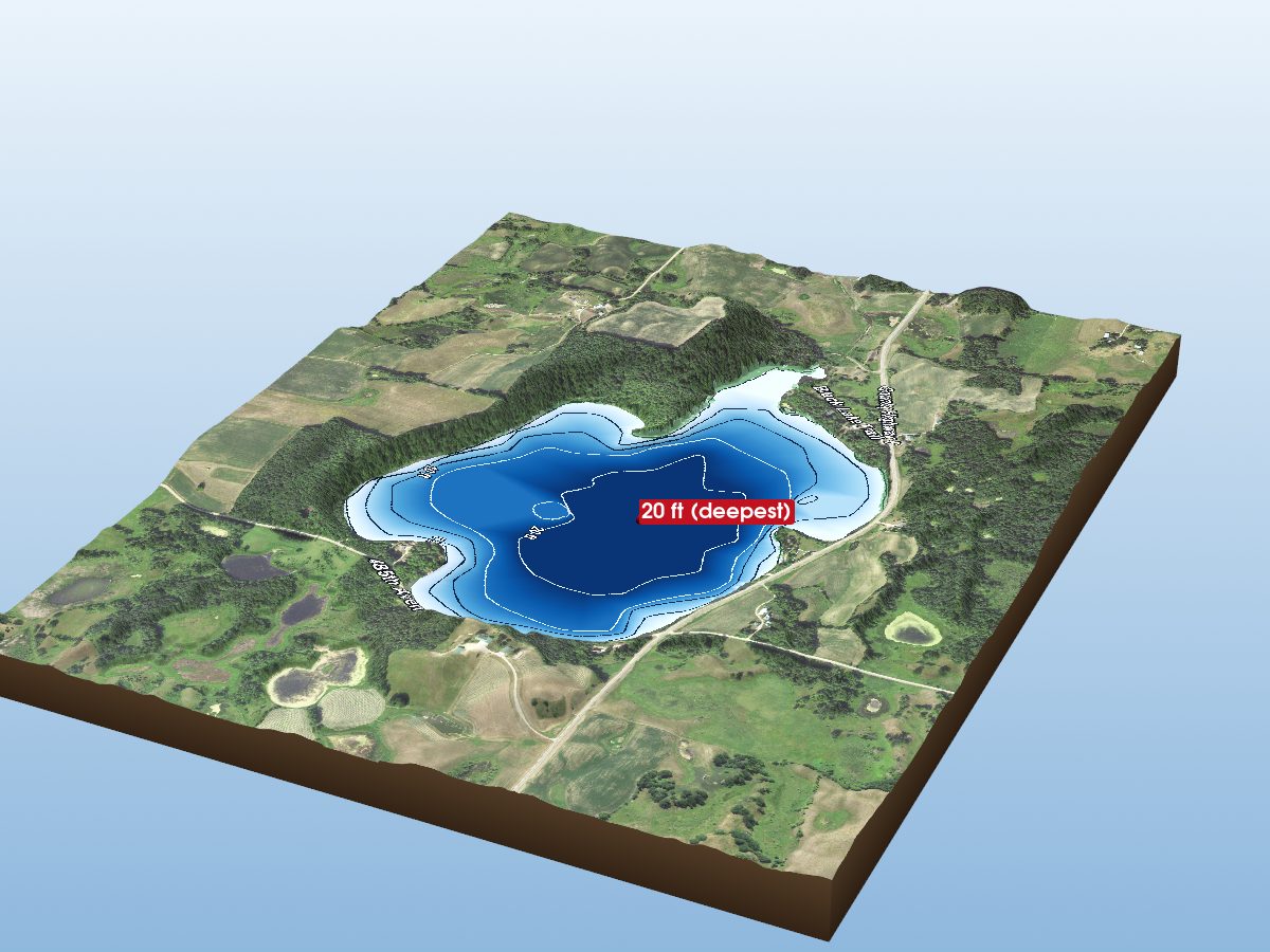 Depth map of Block Lake