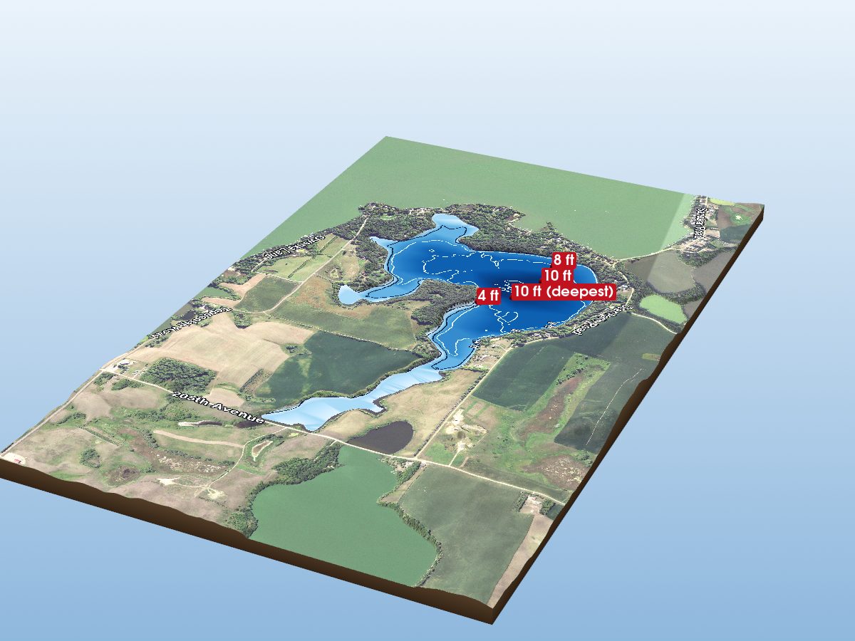 3D depth map of Bloody Lake