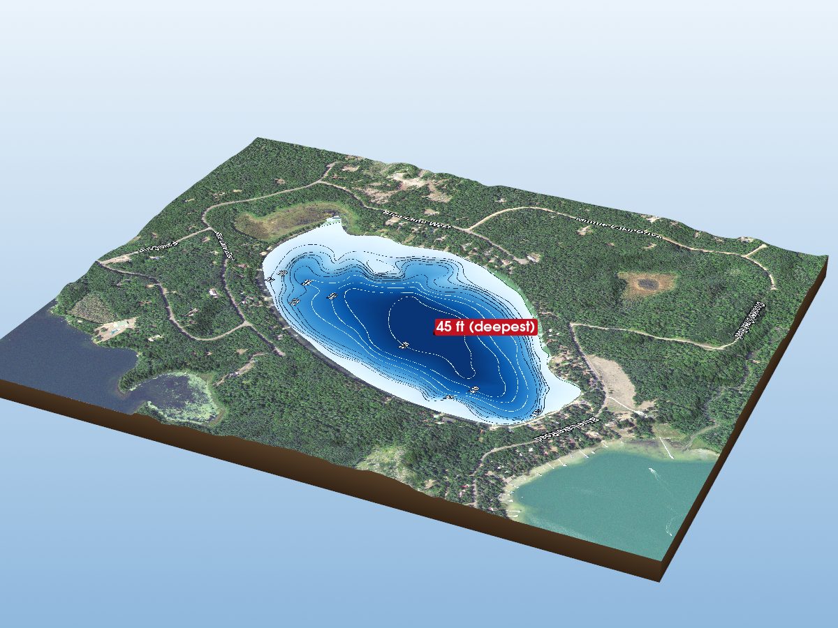 Depth map of Blue Lake
