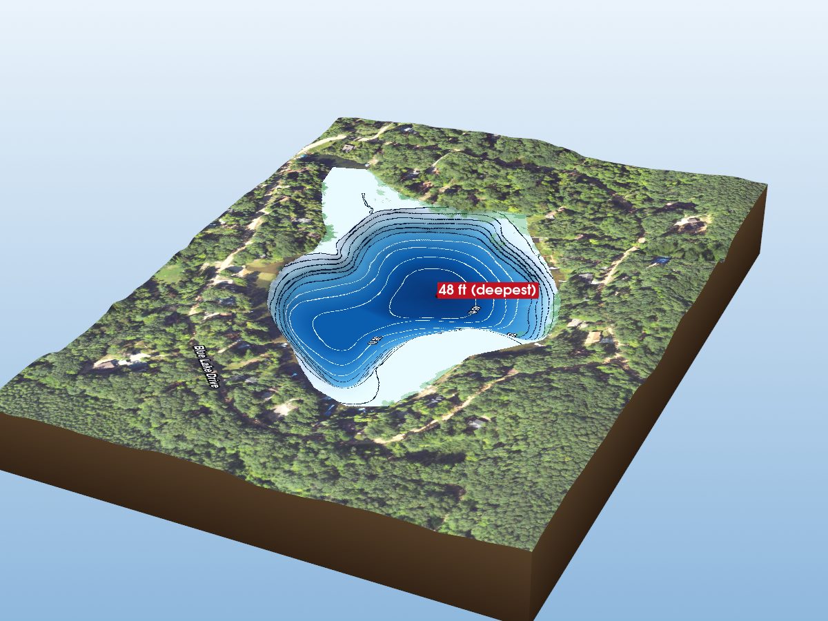 3D depth map of Blue Lake