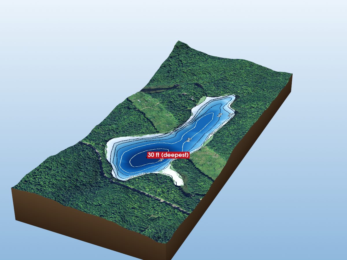 Depth map of Blue Lake