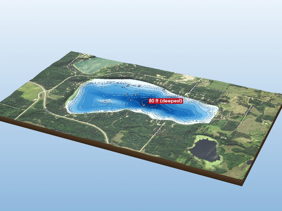 Depth map of Blue Lake