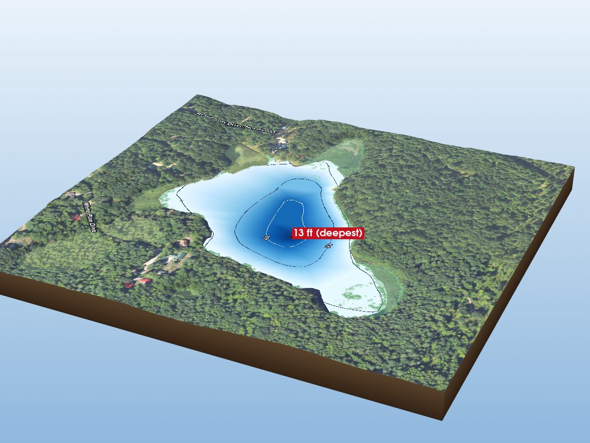 Depth map of Blue Lake