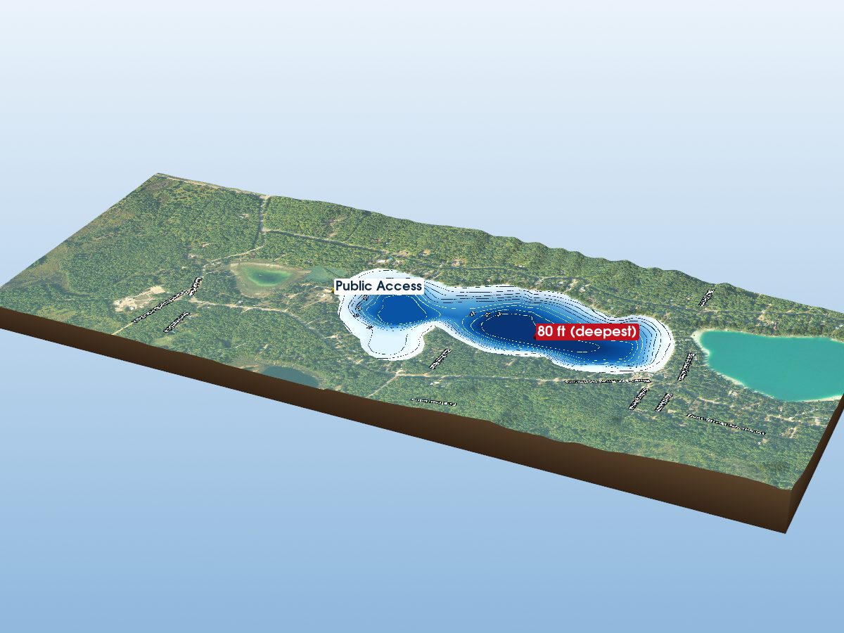 Depth map of Blue Lake