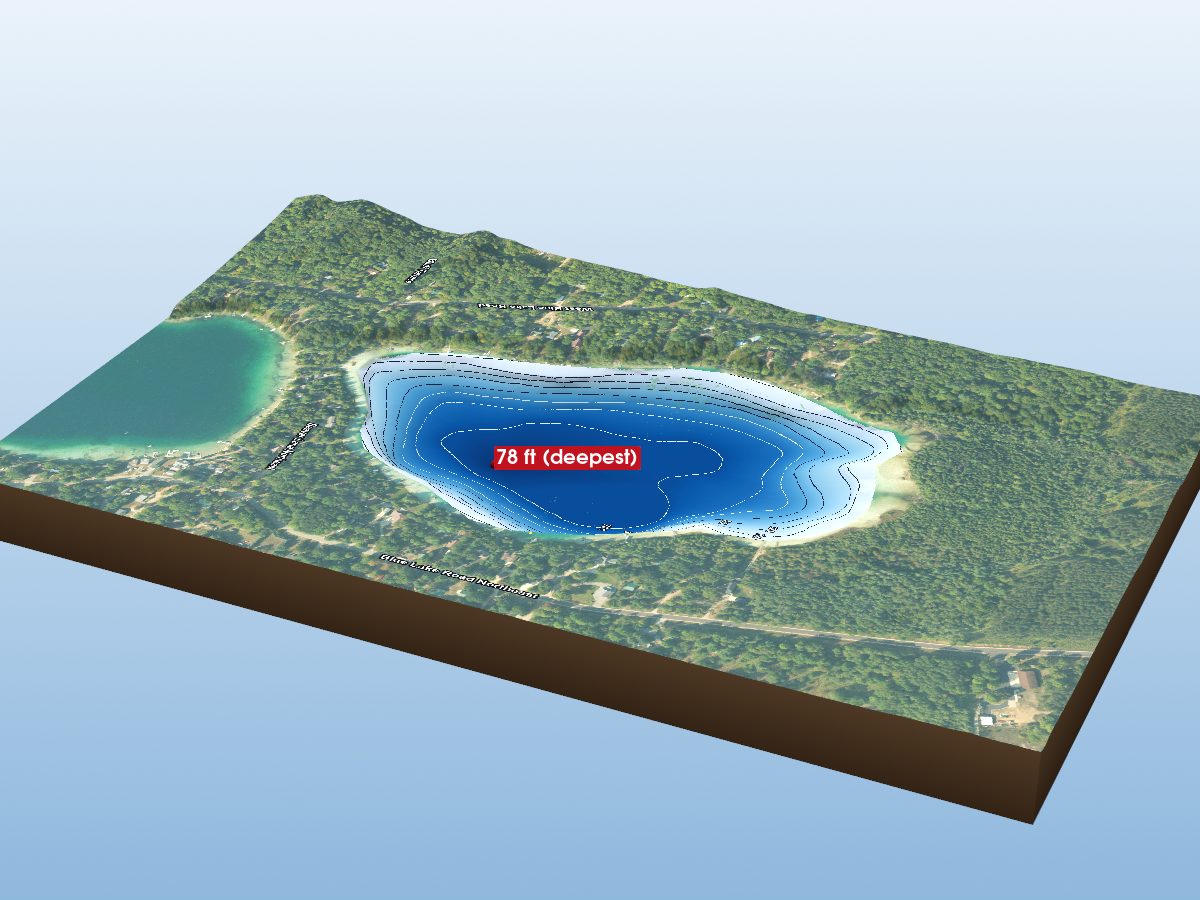 Depth map of Blue Lake