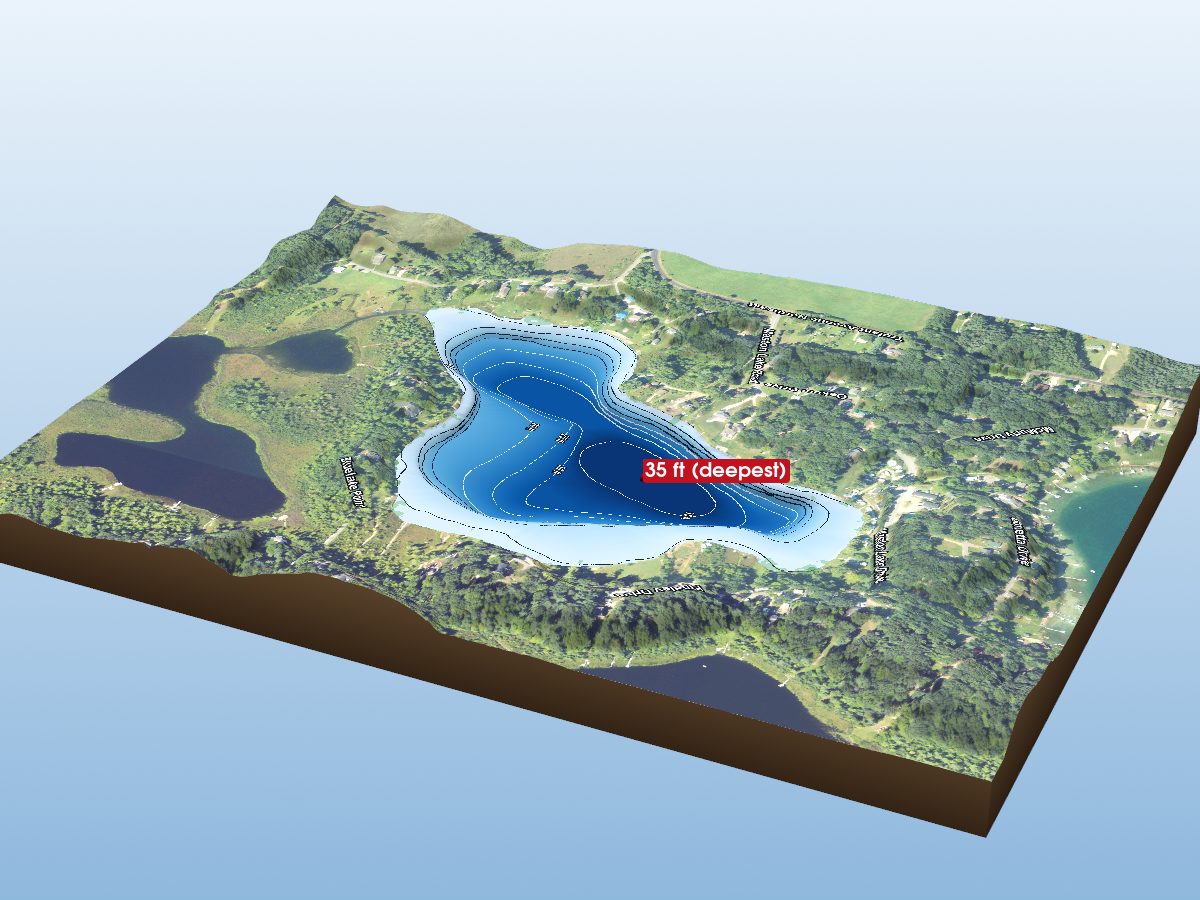 Depth map of Blue Lake