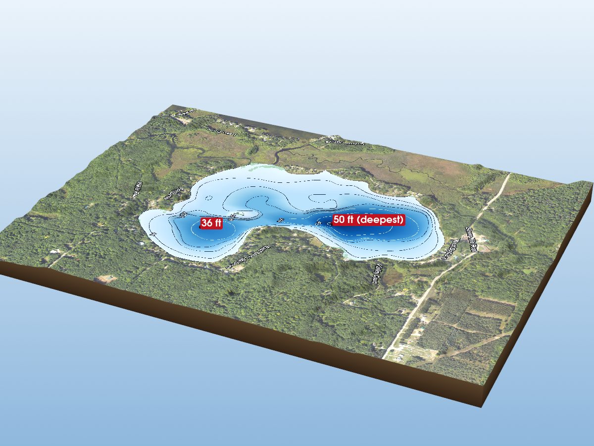 Depth map of Blue Lake