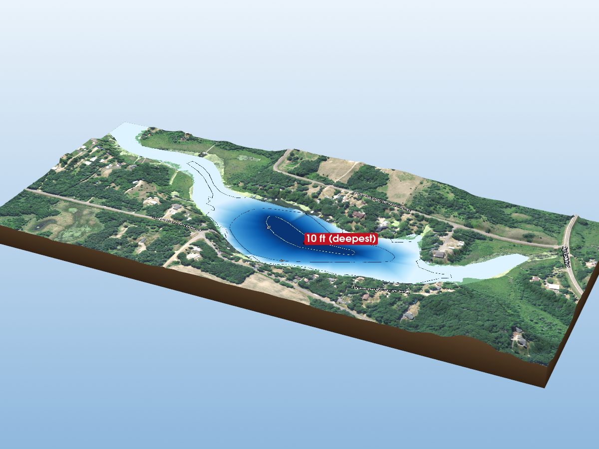 Depth map of Blue Lake (North Bay)