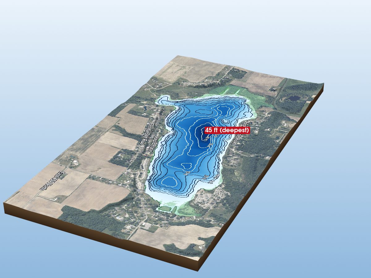 Depth map of Blue Lake