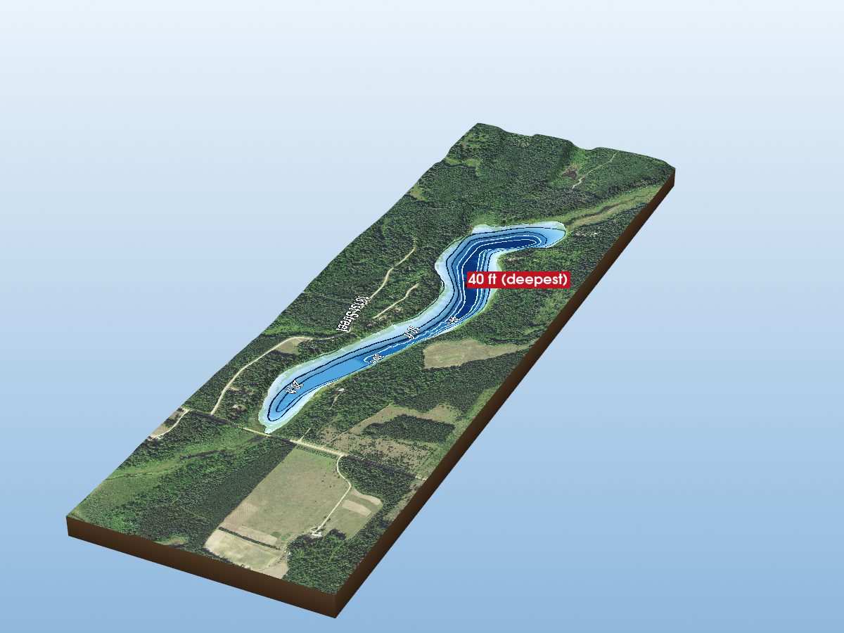 Depth map of Blueberry Lake