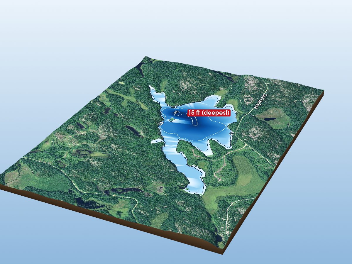 Depth map of Blueberry Lake