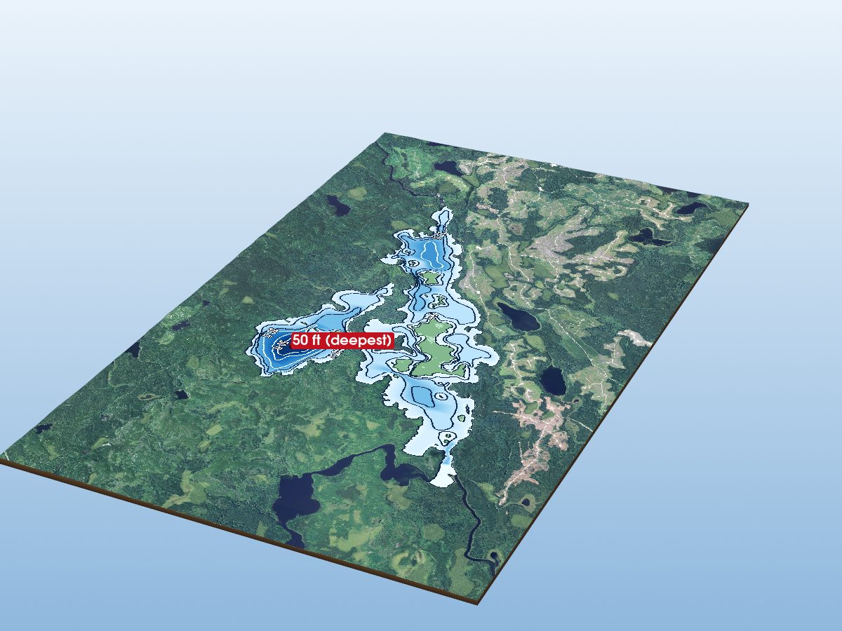 Depth map of Bluffy Lake