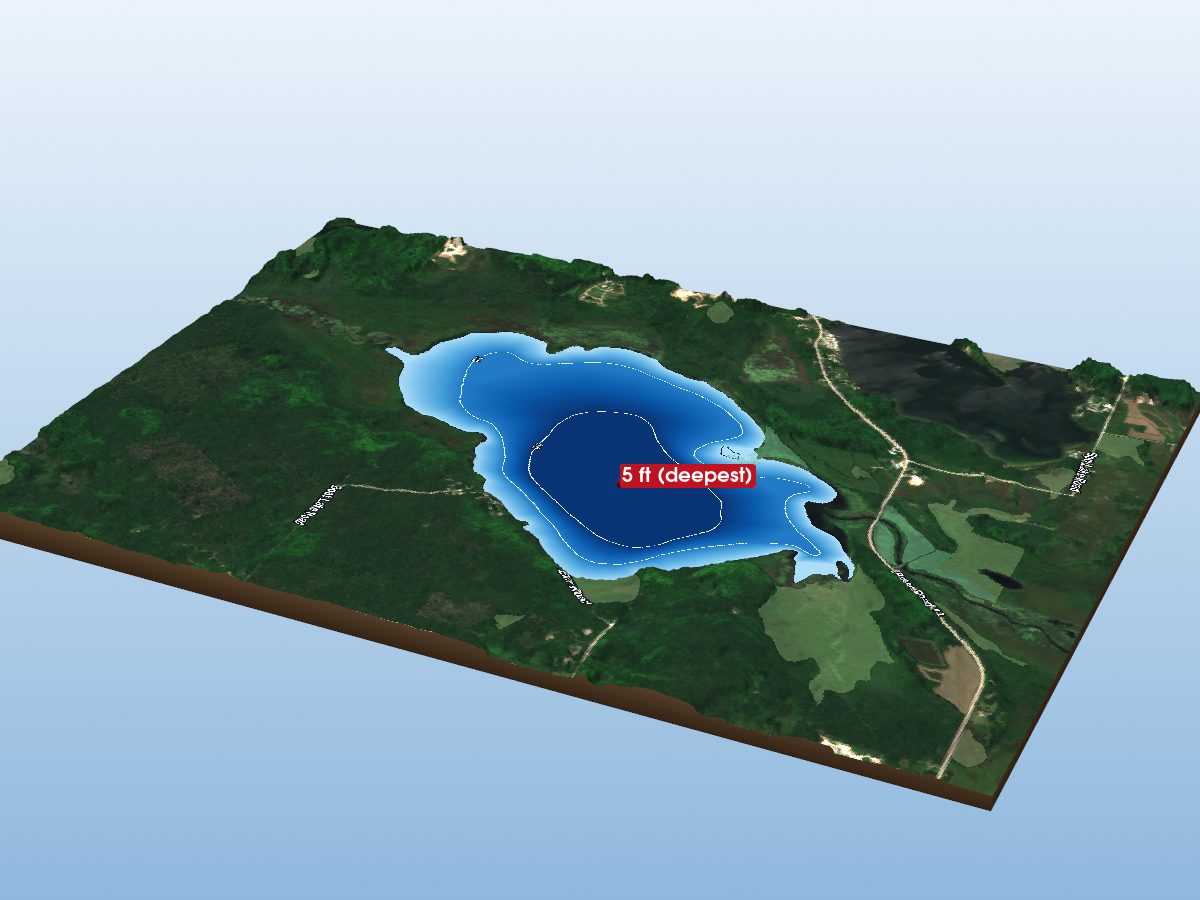 Depth map of Boat Lake