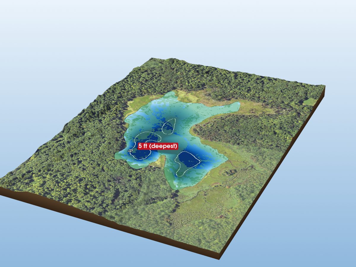 Depth map of Boaz Lake