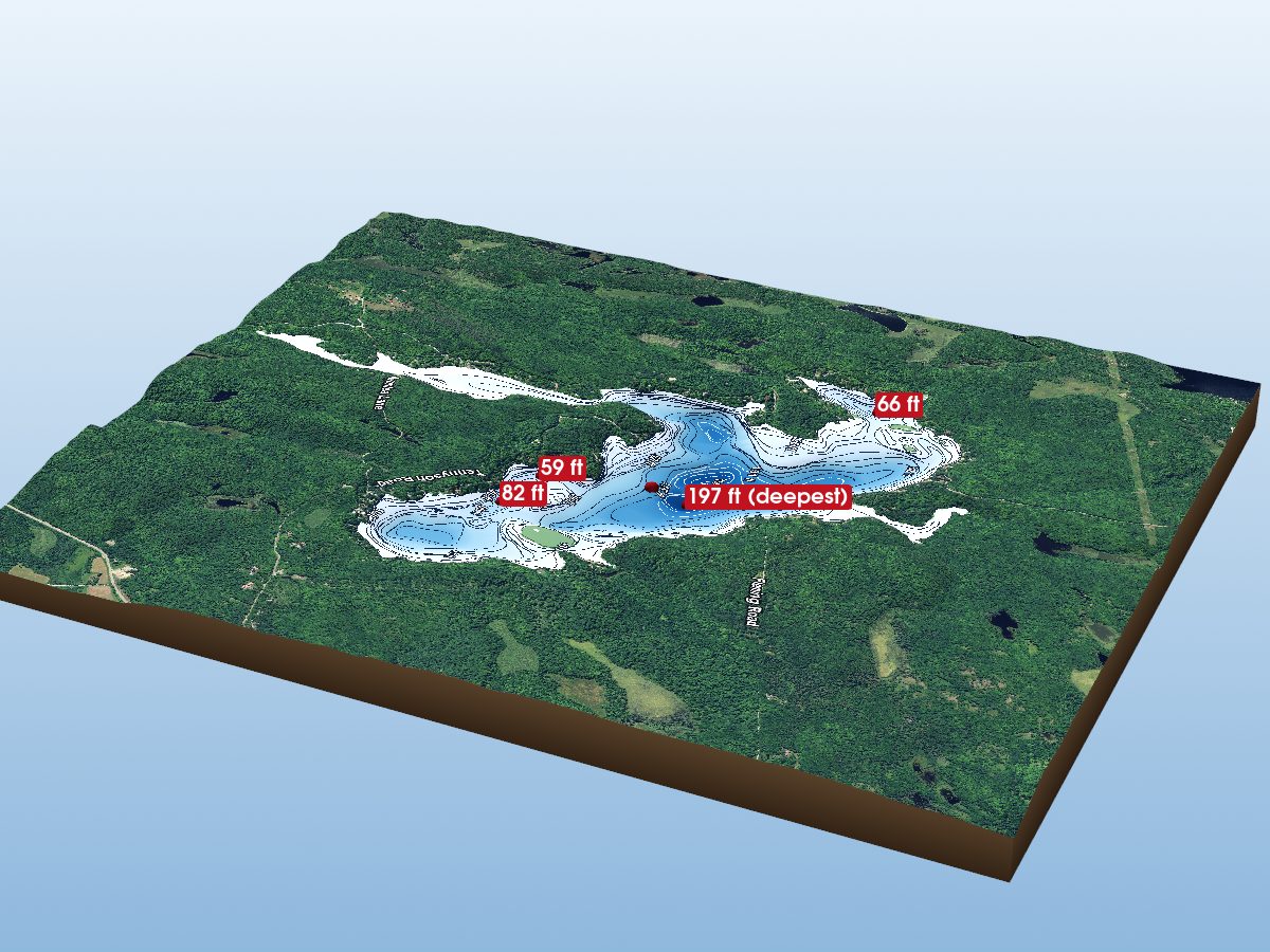 Depth map of Bob Lake