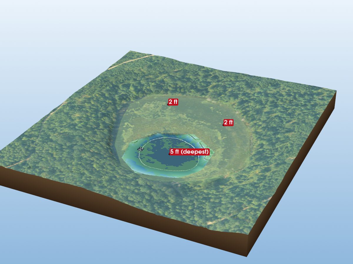 Depth map of Bob Lake