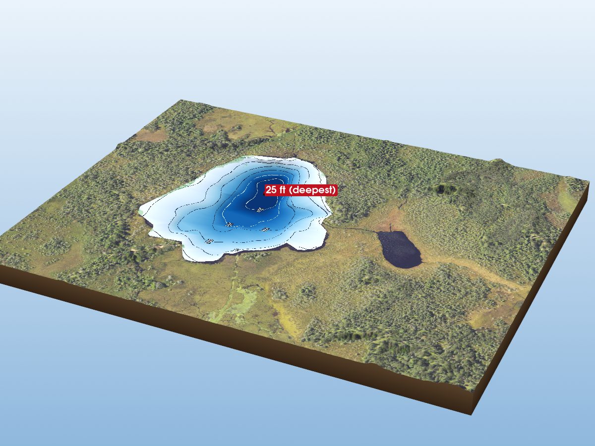 Depth map of Bobbygay Lake