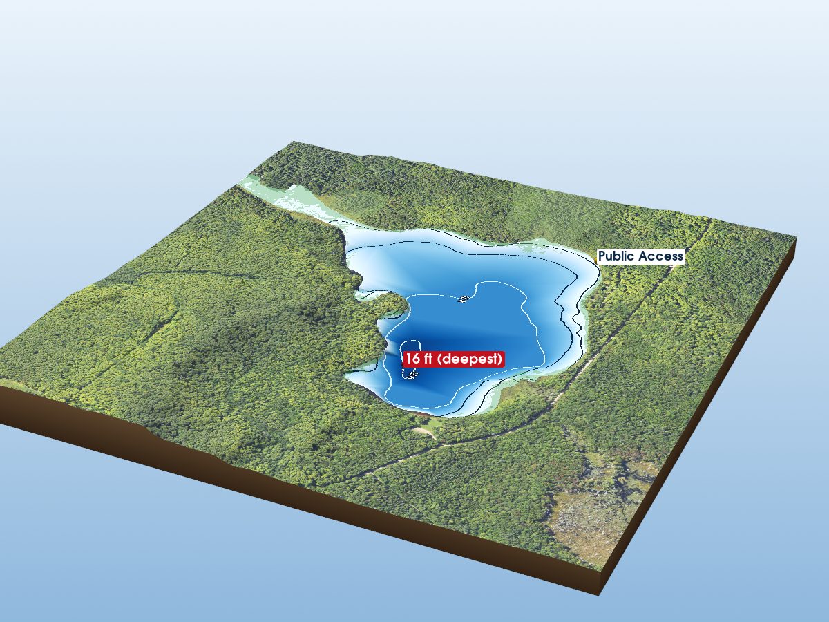 Depth map of Bobcat Lake