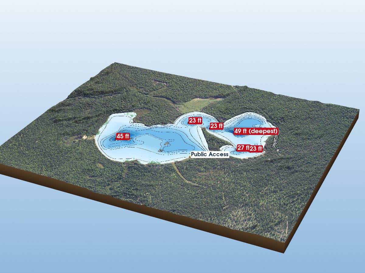 Depth map of Bodi Lake
