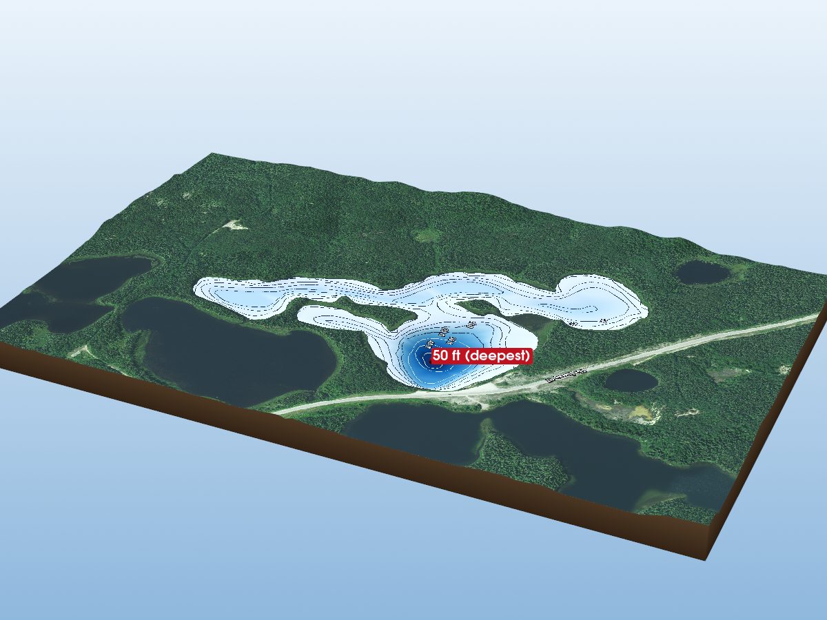 Depth map of Bogle Lake