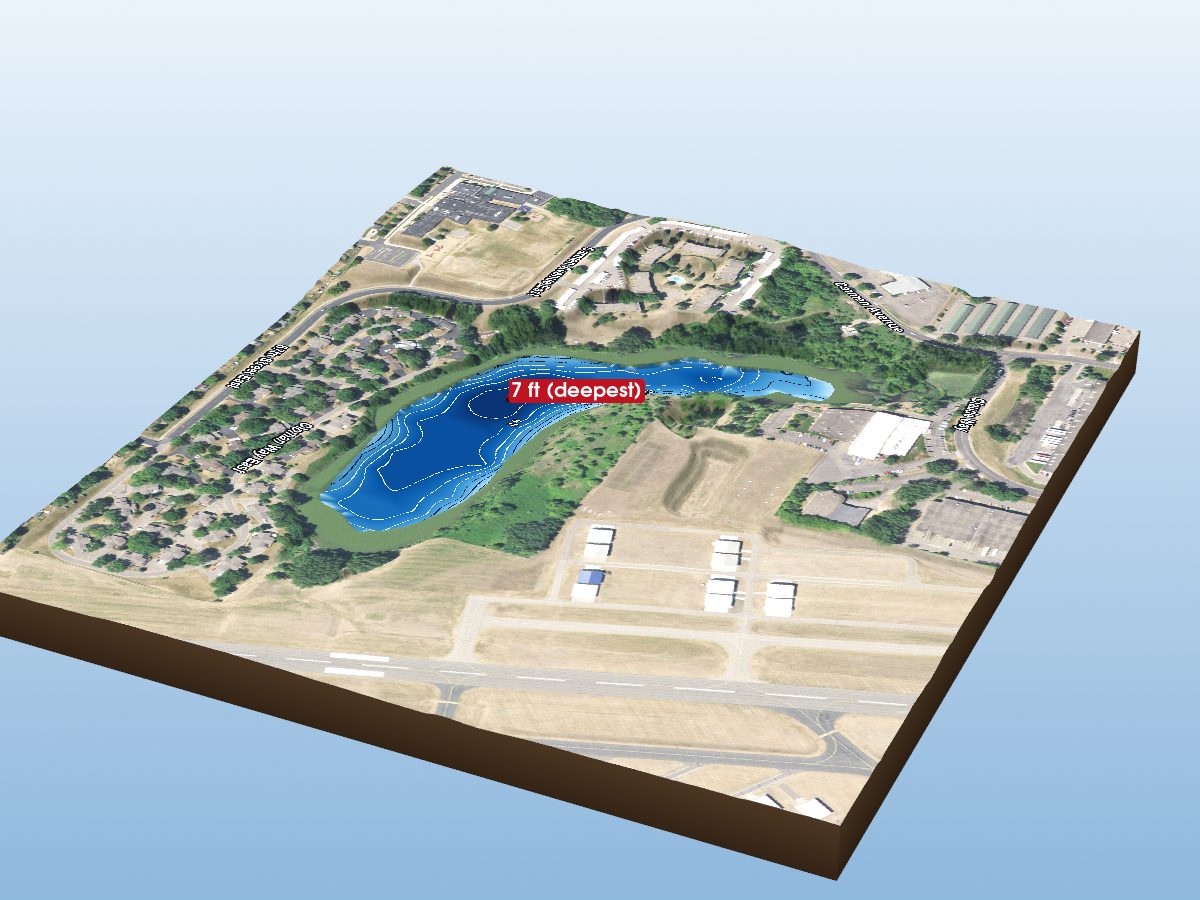 Depth map of Bohrer Pond