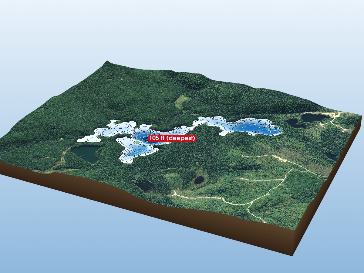 Depth map of Boland Lake