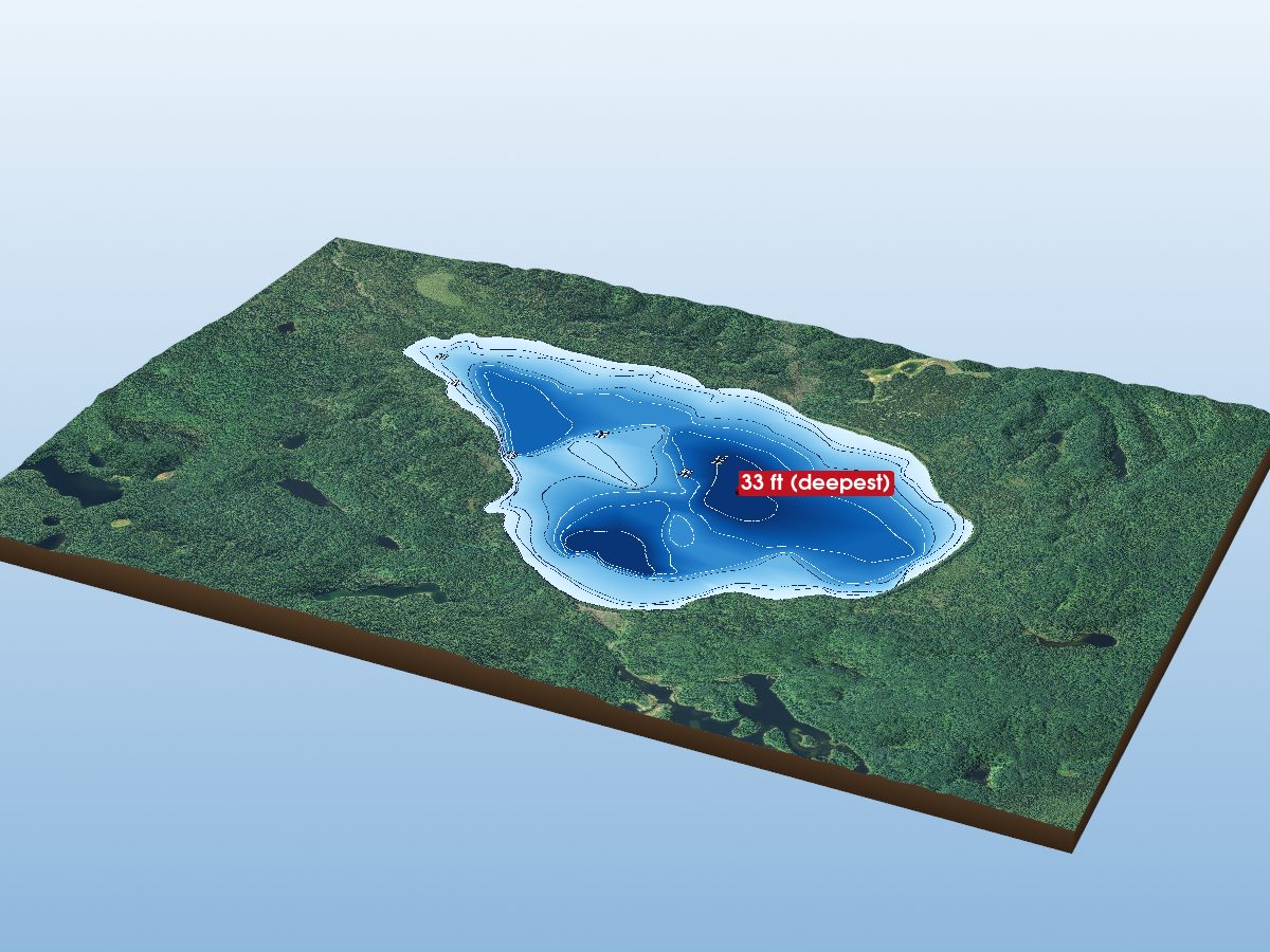 Depth map of Bolster Lake