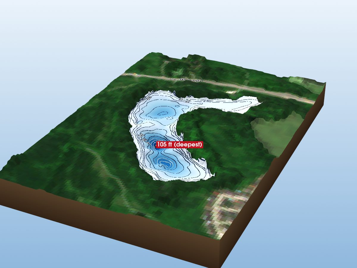 Depth map of Bond Lake