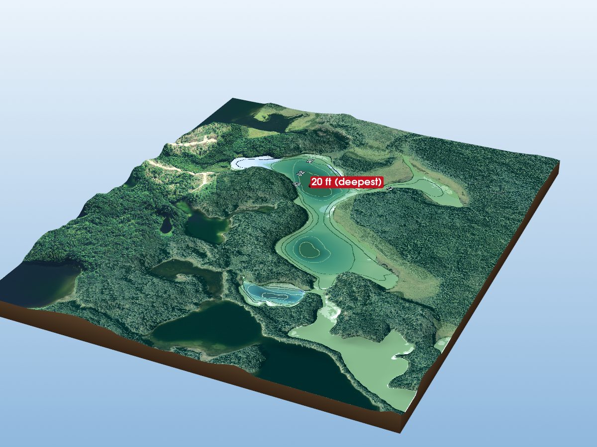 Depth map of Bone Lake